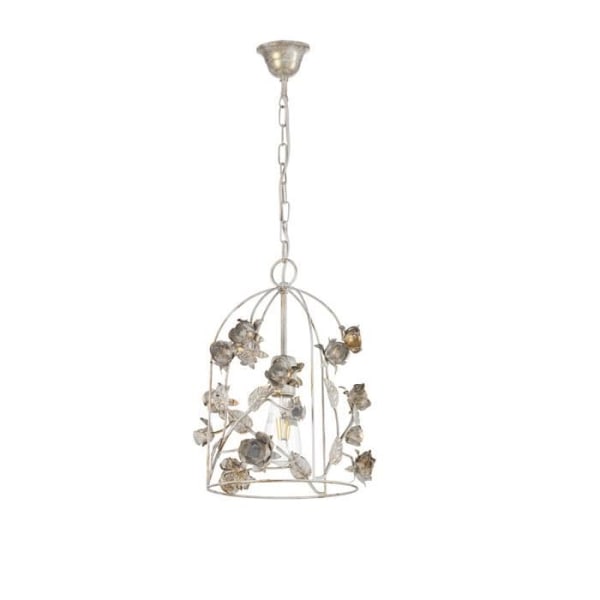 Hængende loftlampe - Onli - CAROLINA - Blomsterdesign - Metal - Elfenben - E27