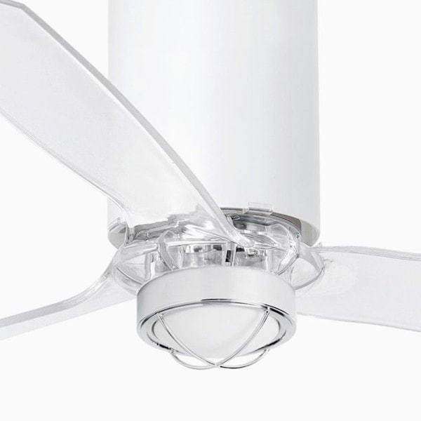 Loftventilator - Faro - Rørventilator - Mat hvid - Stål - LED 6 hastigheder Matt vit