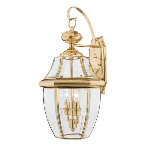 Væglampe - LEDS.C4 - Newbury - Poleret messing - Glas - 17,5W LED