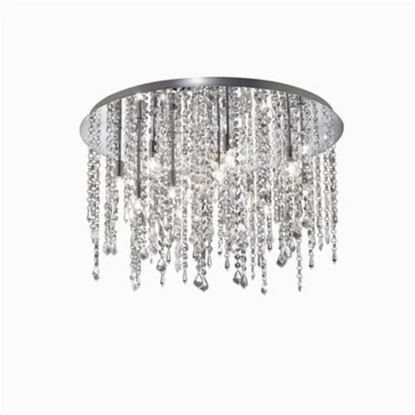 Ideal Lux ROYAL PL12, Soveværelse, Børneværelse, Spisestue, Stue, Krom, IP20, Overflade, Rund, Glas, Metal Krom