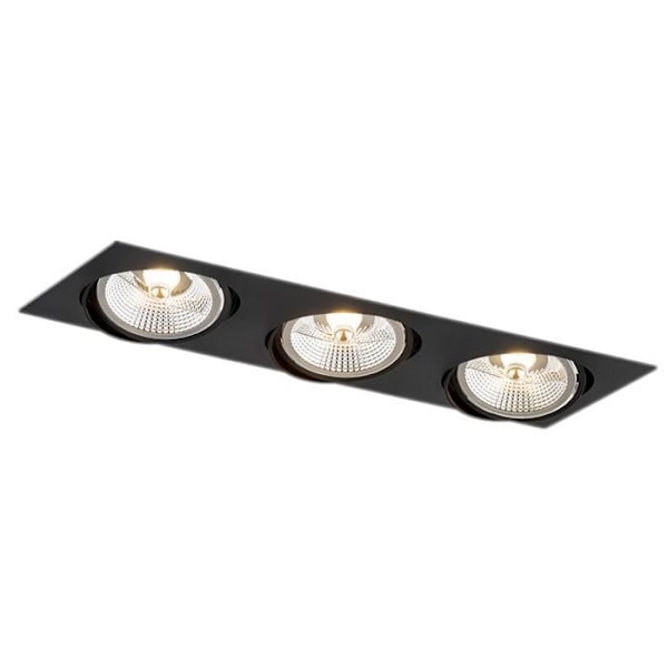 Indbygget lysarmatur - Argon - OLIMP Plus - Sort struktur - LED - Triple - GU10