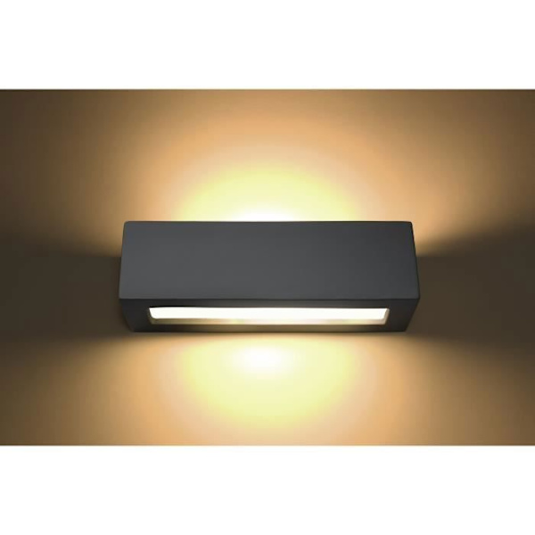 Keramisk vägglampa VEGA E27 Modern Boho Vägglampa Design för sovrum Vardagsrum Trappor Korridor - grå