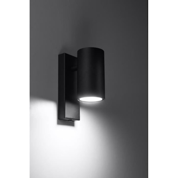 Spot enkel - Sollux Lighting - Utti - Noir - 1x GU10 - Stål - IP20