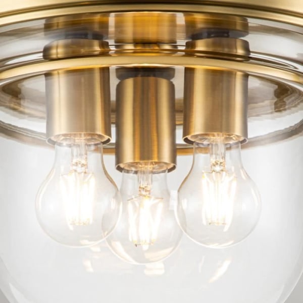 Semi-forsænket loftslampe - ELSTEAD LIGHTING - Quoizel Whistling - Børstet messing - IP44 - E27