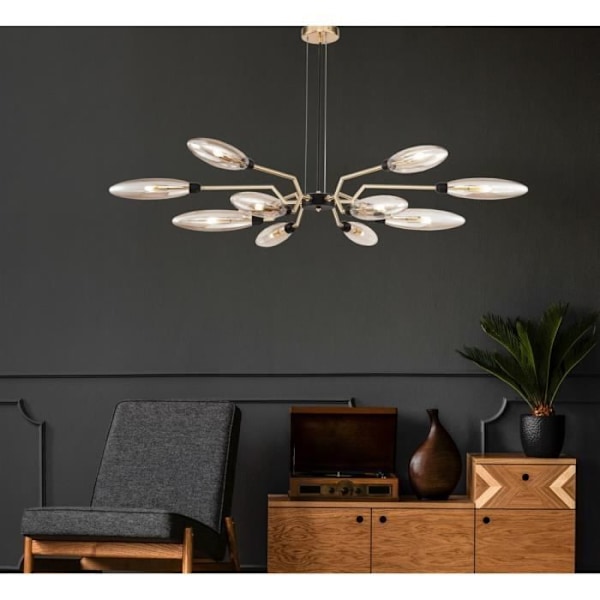 Takarmont - VENTURA - 12 Ljuskällor - Matt Guld - G9 - Modern Design