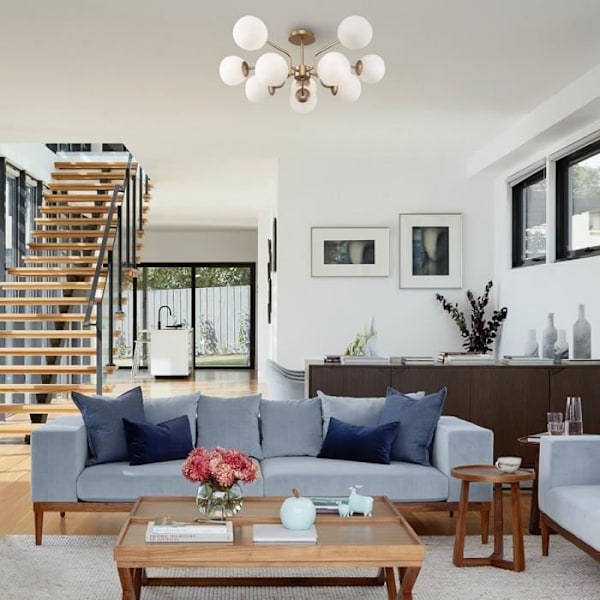 Plafondslampa - Maytoni - Erich - 10 Ljuskällor - Mässing - E14 - Modern