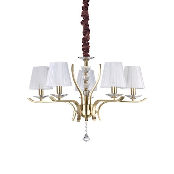 Suspension - Ideal Lux - PEGASO SP5 - Krom - Poleret krystal - Organza stof
