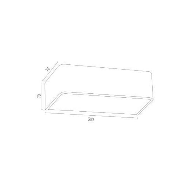 Argon RODAN 30cm forsænket væglampe - sort struktur - glas, malet stål - E27 - indendørs