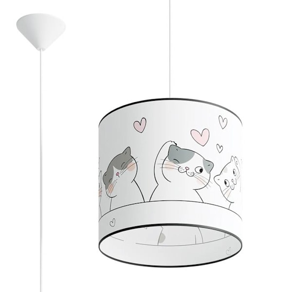 Sollux Lighting Cat 30 hængelampe vit/flerfärgad