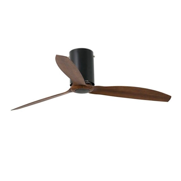 Loftsventilator Mini Tube 128cm Mat Sort Træ - FARO - NEGRO
