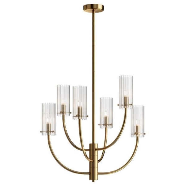 Plafonnier - Maytoni - Arco - Neoklassisk - Mässing - Glaskupa - 6 G9-lampor