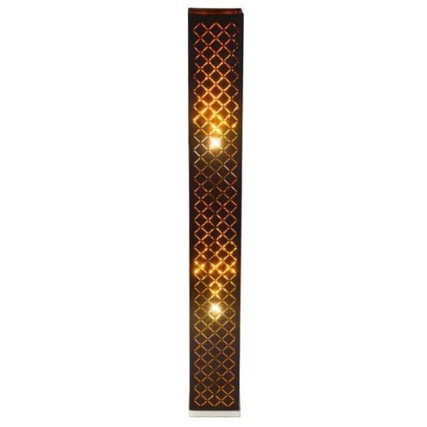 Golvlampa i textil, svart, bladguld, H 118 cm, CLARKE