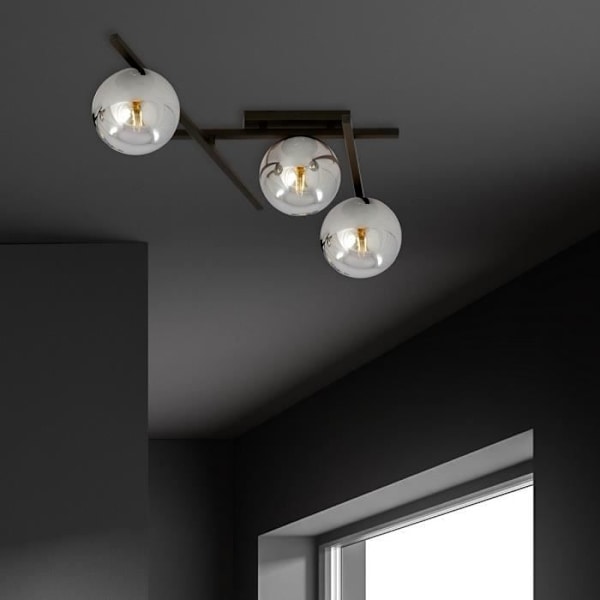 Emibig SMART Smart Globe Taklampa Svart med Grafitglas Lampskärm, 3x E14