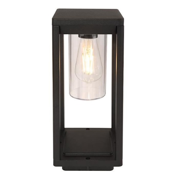 Gulvlampe, ALU, mat sort, klar, H 35 cm, CANDELA
