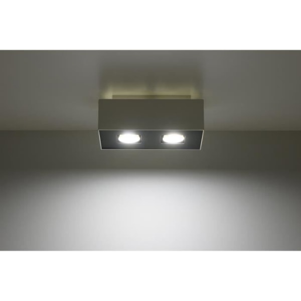 Loftslampe MONO 2 GU10 LED Spot Moderne Loft Design til soveværelse Stue Trapper Korridor - Hvid