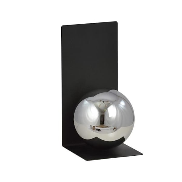 Emibig FORM Form Globe rektangel vägglampa svart med grafitglas lampskärm, 1x E14
