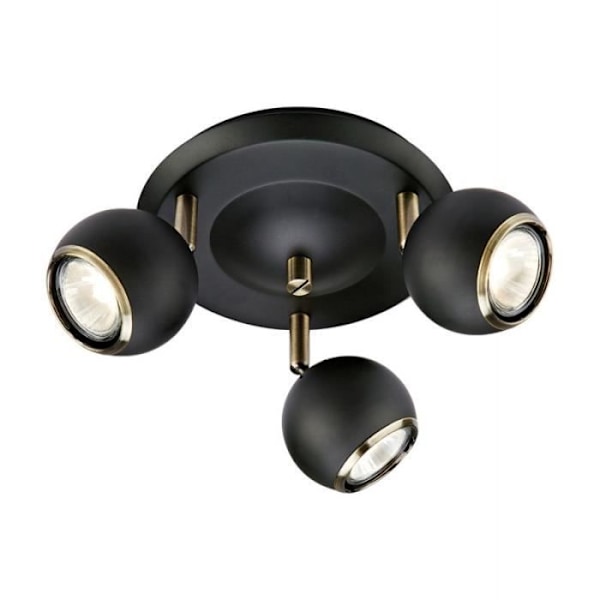 Plafonnier - m a r k s l o j d - COCO - 3 lys - Sort - Metal - GU10 Sort