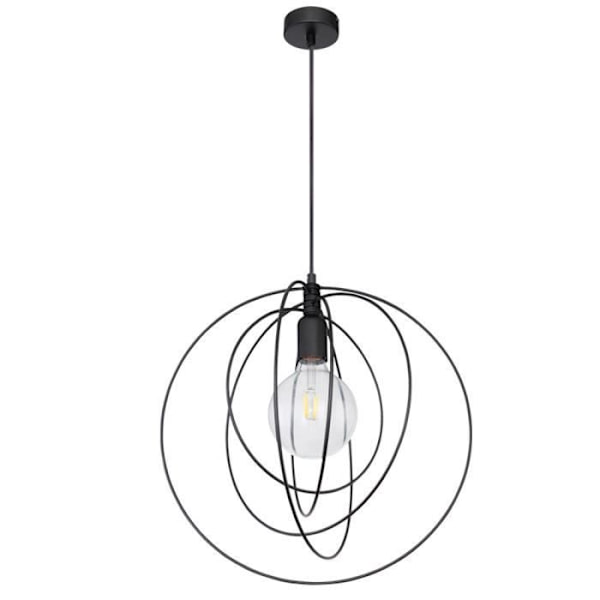 Upphängning - SARINI - H 120 cm - Svart metall - E27 socket - Tidlös design