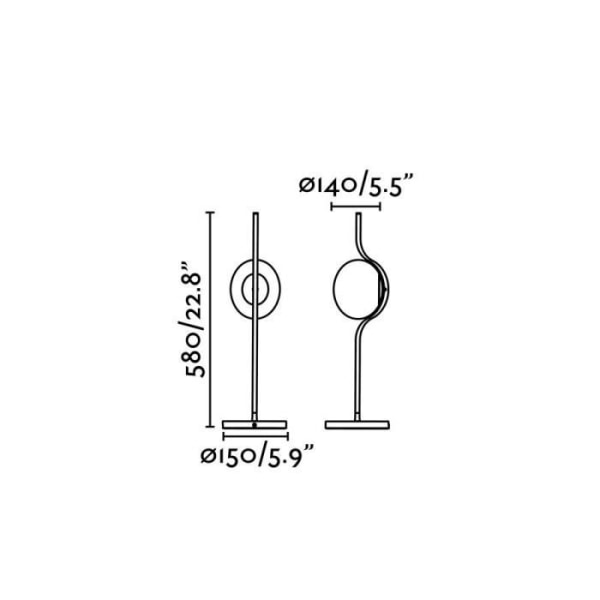 Golvlampa - FARO - LOOP - Integrerad LED - Svart - 2700K - Modern design Svart