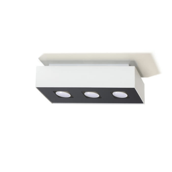 Loftslampe MONO 3 GU10 LED Spot Moderne Loft Design til soveværelse Stue Trapper Korridor - Hvid