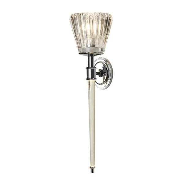 Vägglampa - Agatha - Polerad krom - Glas - Akryl - Badrum