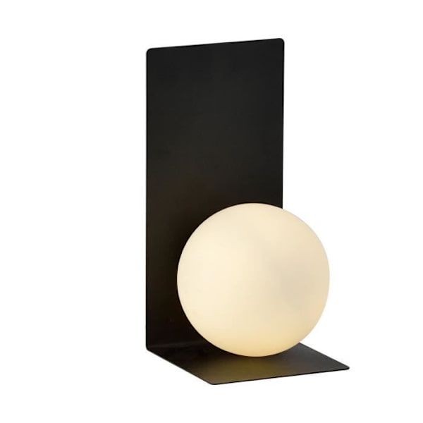 Emibig FORM Form Globe rektangel væglampe sort med hvid glas lampeskærm, 1x E14