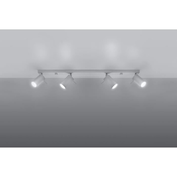 Ring Taklampa 4L LED Spotlight Modern Loft Design för Sovrum Vardagsrum Trappa Korridor - Vit