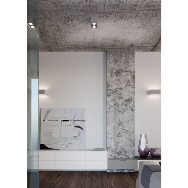 QUAD loftslampe - Sollux Lighting - Moderne Loft Design - 2 lys - Aluminium - Grå