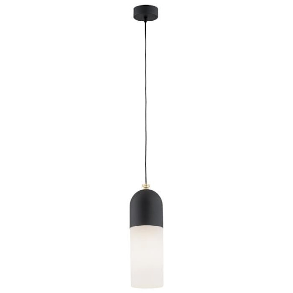 Slim Opal Matt nedhængt loftslampe - Argon BURGOS - Sort - LED - Moderne - Design