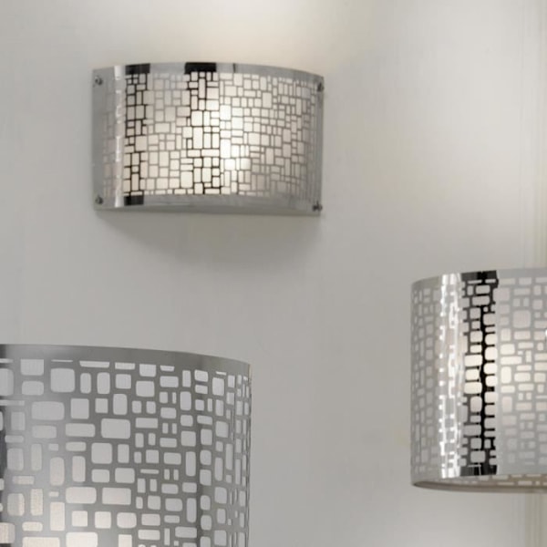 Væglampe - ONLI - BRUCE - Sølv - E14 - Metal - Moderne Design