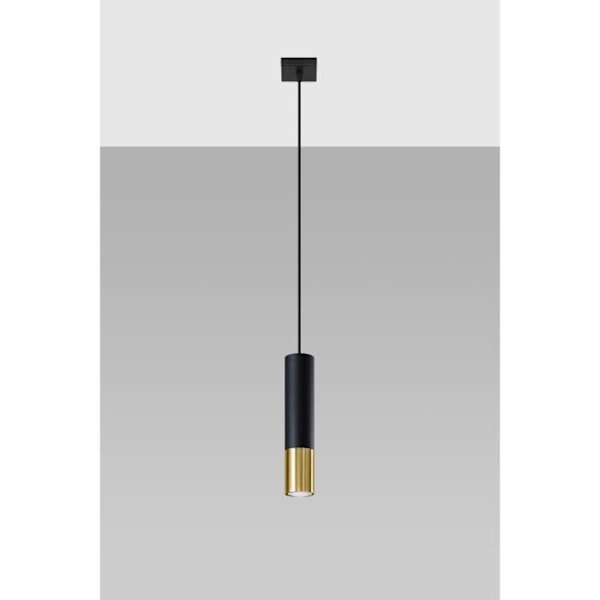 LOOPEZ 1 GU10 LED Pendel Modern Loft BOHO Design Korridor - Sort/Guld