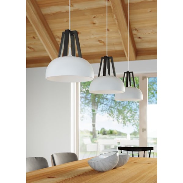 CASCO E27 LED Pendel Modern Loft BOHO Klassisk Design Korridor - Hvid/Sort