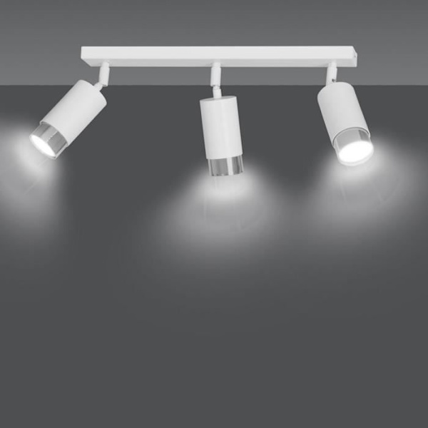 Emibig HIRO Hiro takspotlightstång Vit/Krom 3x GU10