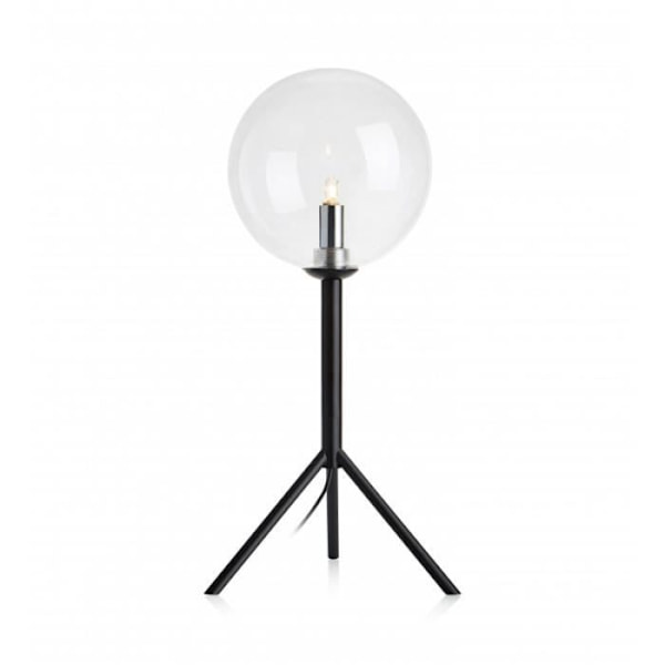 ANDREW Svart bordslampa - Metall och glas - 1 glödlampa - Modern - Design Svart, klar