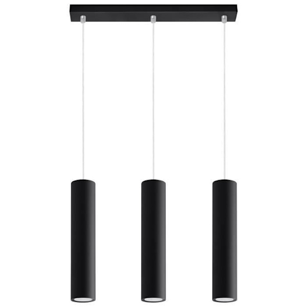 Lagos 3 Pendellampa Modern Boho Design för Sovrum Vardagsrum Trappor Hall - Svart