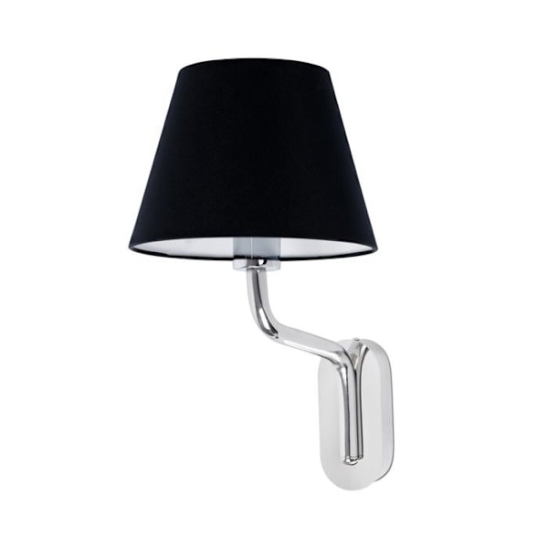 Vägglampa - Faro - ETERNA - Krom - E27 - Stål och Textil GRÖN