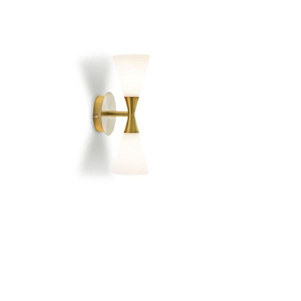 Herstal Lighting 2 Inomhus Vägglampa vit, mässing BEHB03047560420