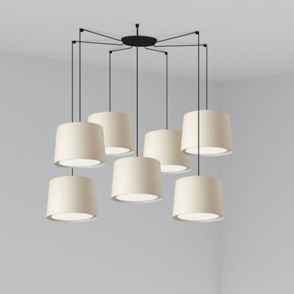 SAMBA Golvlampa svart/beige ø450 7L 64314-55-7L NEGRO