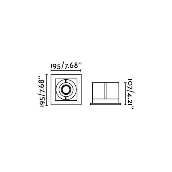 Faro NAIS - Svart integrerad LED infälld taklampa, 2700K NEGRO