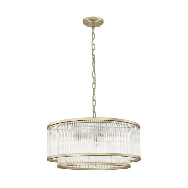 Zumaline SERGIO cylindrisk taklampa, matt guld, 6x E14