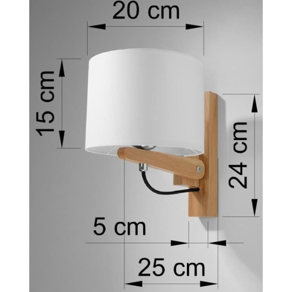 Vägglampa LEGNO GU10 LED Modern Vägglampa LOFT Design - Trä/Vit