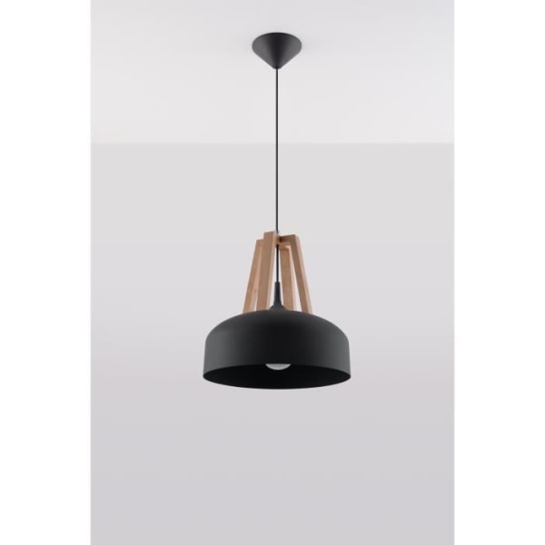 CASCO E27 LED Pendel Modern Loft BOHO Klassisk Design Korridor - Sort/Træ
