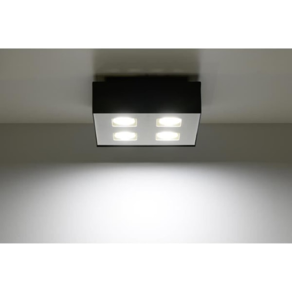 MONO 4 LED-taklampa - Sollux - Svart - Industriell design - 4 x GU10