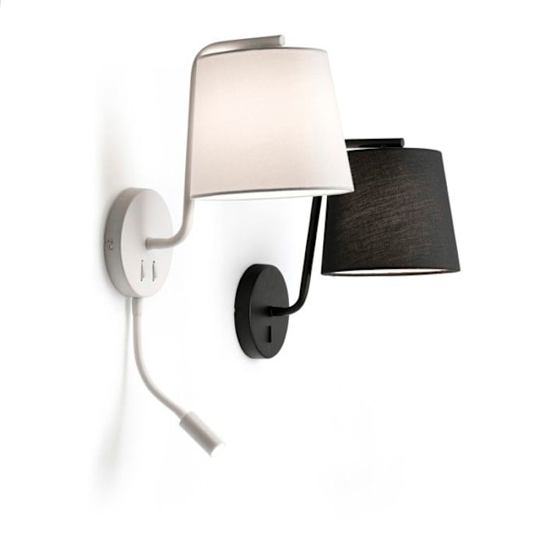 Vägglampa läslampa - Faro - Berni - Vit - 15W - E27 - Dagens design BLANCO