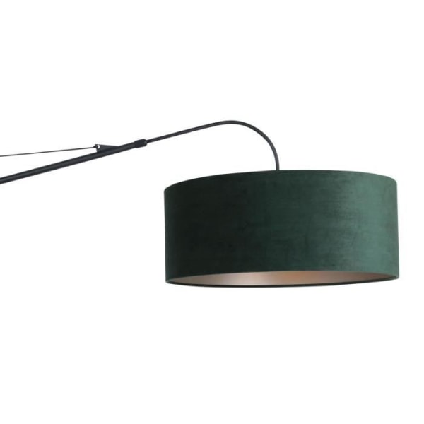 Sienna Elegant elegant vägglampa med matt svart skärm, sammetsgrön