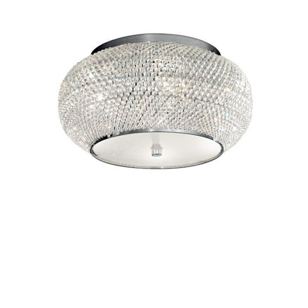Plafondslampa - Ideal Lux - Pasha - Krom - 6 E14-lampor - Elegant Chic