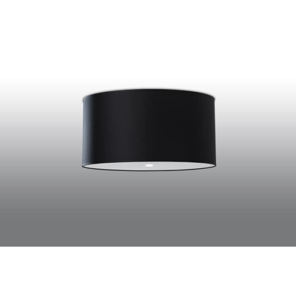 OTTO 50 E27 Modern svart tyg Taklampa SOLLUX