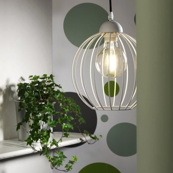 Hængende loftlampe - Onli - MELONE - Metal - Hvid - E27 - Moderne design