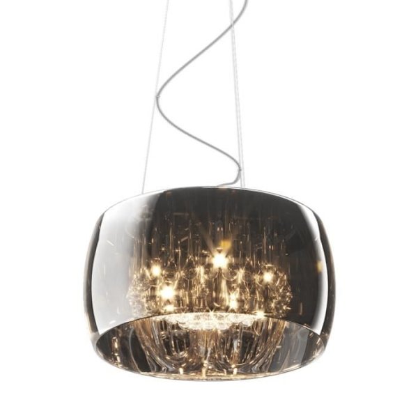 Zumaline CRYSTAL Nedhængt loftslampe, krom, 5x G9