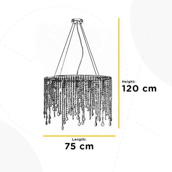 Loftlampe - Onli - LAILA - Krom - Metal - 5 E14 pærer